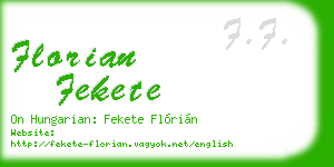 florian fekete business card